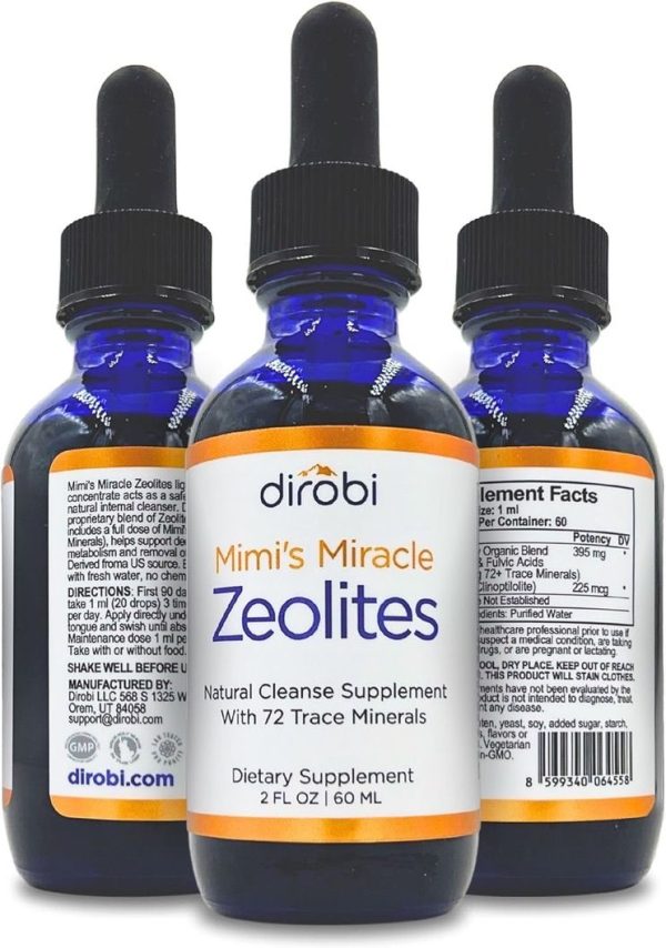 Mimi's Miracle Zeolites: Micronized Zeolite Supplement Liquid with  70 Trace Minerals - Supports Cell Restoration, Immune & Digestive  Tract Health - (2 oz Bottle, 30 Day Supply)