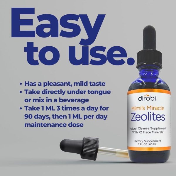 Mimi's Miracle Zeolites: Micronized Zeolite Supplement Liquid with  70 Trace Minerals - Supports Cell Restoration, Immune & Digestive  Tract Health - (2 oz Bottle, 30 Day Supply) - Image 3