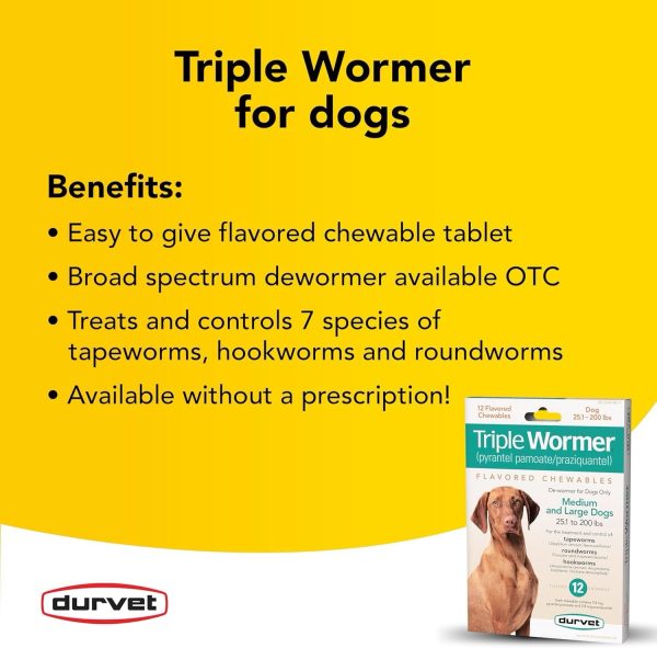 Durvet Triple Wormer for Medium and Large Dogs - Image 2
